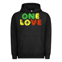 Pigment Black reggae colors t  shirtone love reggae lovers pattern t  shirt Urban Hoodie - linhVisuals