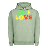 Pigment Oil Green reggae colors t  shirtone love reggae lovers pattern t  shirt Urban Hoodie - linhVisuals