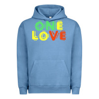 Pigment Pebble Blue reggae colors t  shirtone love reggae lovers pattern t  shirt Urban Hoodie - linhVisuals