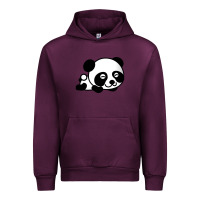 Mauve Wine baby panda bear Urban Hoodie - linhVisuals
