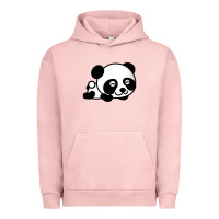 Pigment Salmon baby panda bear Urban Hoodie - linhVisuals