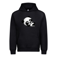 Black baby panda bear Urban Hoodie - linhVisuals
