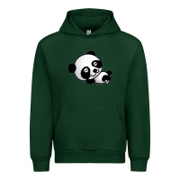 Forest Green baby panda bear Urban Hoodie - linhVisuals