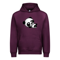 Mauve Wine baby panda bear Urban Hoodie - linhVisuals