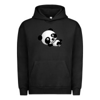 Pigment Black baby panda bear Urban Hoodie - linhVisuals