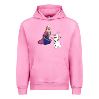 Fuchsia Pink olaf and  elsa Urban Hoodie - linhVisuals