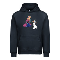 Navy olaf and  elsa Urban Hoodie - linhVisuals
