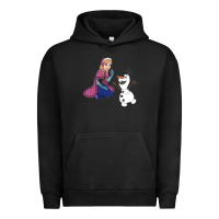 Pigment Black olaf and  elsa Urban Hoodie - linhVisuals