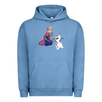 Pigment Pebble Blue olaf and  elsa Urban Hoodie - linhVisuals