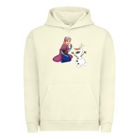 Pigment Pistachio olaf and  elsa Urban Hoodie - linhVisuals