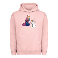Pigment Salmon olaf and  elsa Urban Hoodie - linhVisuals