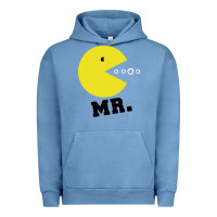 Pigment Pebble Blue Mr Pacman Urban Hoodie - linhVisuals