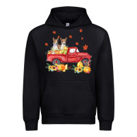 Black basenji pumpkin truck fall leaf thanksgiving halloween Urban Hoodie - linhVisuals
