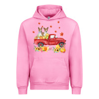 Fuchsia Pink basenji pumpkin truck fall leaf thanksgiving halloween Urban Hoodie - linhVisuals