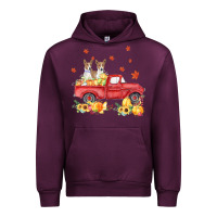 Mauve Wine basenji pumpkin truck fall leaf thanksgiving halloween Urban Hoodie - linhVisuals