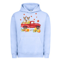 Pigment Grape Ice basenji pumpkin truck fall leaf thanksgiving halloween Urban Hoodie - linhVisuals