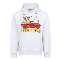 White basenji pumpkin truck fall leaf thanksgiving halloween Urban Hoodie - linhVisuals