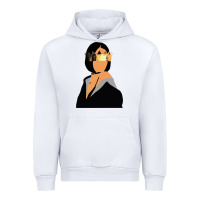 White rihanna artwork Urban Hoodie - linhVisuals