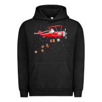 Pigment Black christmas santa claus pilot flying airplane gift tee Urban Hoodie - linhVisuals