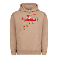 Pigment Burro christmas santa claus pilot flying airplane gift tee Urban Hoodie - linhVisuals