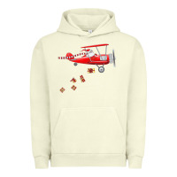 Pigment Pistachio christmas santa claus pilot flying airplane gift tee Urban Hoodie - linhVisuals