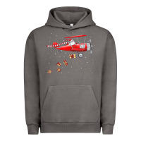 Pigment Tornado christmas santa claus pilot flying airplane gift tee Urban Hoodie - linhVisuals