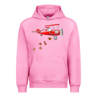Fuchsia Pink christmas santa claus pilot flying airplane gift tee Urban Hoodie - linhVisuals