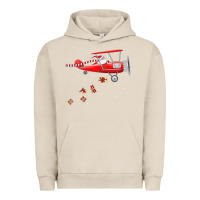 Pigment French Oak christmas santa claus pilot flying airplane gift tee Urban Hoodie - linhVisuals