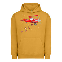 Pigment Peanut Butter christmas santa claus pilot flying airplane gift tee Urban Hoodie - linhVisuals
