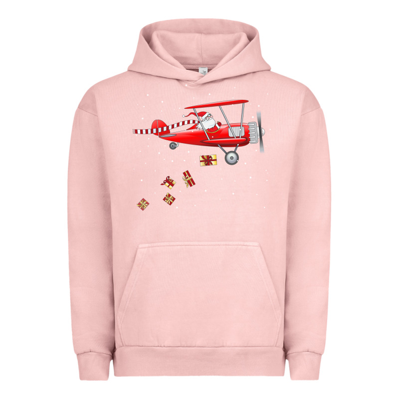 Christmas Santa Claus Pilot Flying Airplane Gift Tee Urban Hoodie by linhVisuals | Teevron