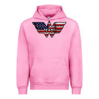 Fuchsia Pink Wonder woman american flag Urban Hoodie - linhVisuals