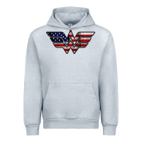 Heather Grey Wonder woman american flag Urban Hoodie - linhVisuals