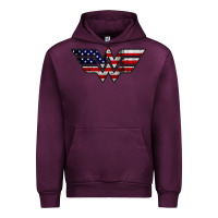 Mauve Wine Wonder woman american flag Urban Hoodie - linhVisuals