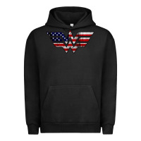 Pigment Black Wonder woman american flag Urban Hoodie - linhVisuals