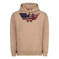 Pigment Burro Wonder woman american flag Urban Hoodie - linhVisuals