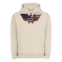Pigment French Oak Wonder woman american flag Urban Hoodie - linhVisuals