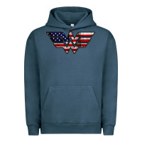 Pigment Midnight Navy Wonder woman american flag Urban Hoodie - linhVisuals