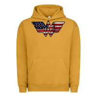 Pigment Peanut Butter Wonder woman american flag Urban Hoodie - linhVisuals