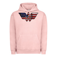 Pigment Salmon Wonder woman american flag Urban Hoodie - linhVisuals