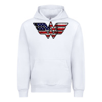 White Wonder woman american flag Urban Hoodie - linhVisuals
