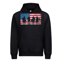 Black cowboy patriotic american flag 4th of july gift tee Urban Hoodie - linhVisuals