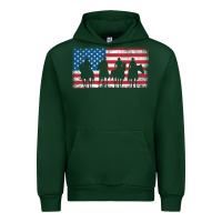 Forest Green cowboy patriotic american flag 4th of july gift tee Urban Hoodie - linhVisuals