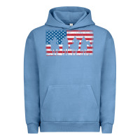 Pigment Pebble Blue cowboy patriotic american flag 4th of july gift tee Urban Hoodie - linhVisuals