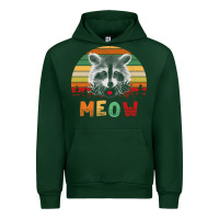 Forest Green funny vintage raccoon meow raccoon lovers Urban Hoodie - linhVisuals