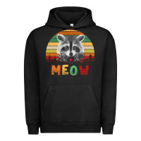 Pigment Black funny vintage raccoon meow raccoon lovers Urban Hoodie - linhVisuals
