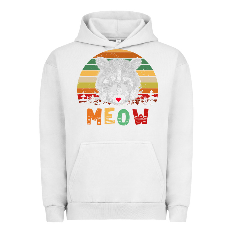 Funny Vintage Raccoon Meow Raccoon Lovers Urban Hoodie by linhVisuals | Teevron