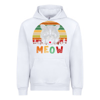White funny vintage raccoon meow raccoon lovers Urban Hoodie - linhVisuals