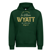 Forest Green The Legend Wyatt Funny Personalized Name Urban Hoodie - linhVisuals