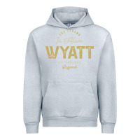 Heather Grey The Legend Wyatt Funny Personalized Name Urban Hoodie - linhVisuals
