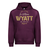 Mauve Wine The Legend Wyatt Funny Personalized Name Urban Hoodie - linhVisuals